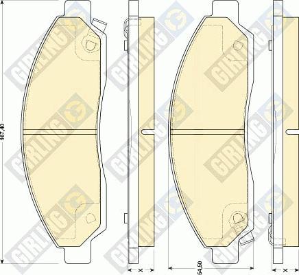 Girling 6134669 - Kit pastiglie freno, Freno a disco autozon.pro