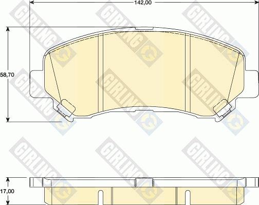 Girling 6134679 - Kit pastiglie freno, Freno a disco autozon.pro