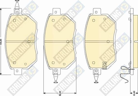 Girling 6134169 - Kit pastiglie freno, Freno a disco autozon.pro