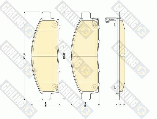 Girling 6134359 - Kit pastiglie freno, Freno a disco autozon.pro