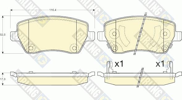 Girling 6135461 - Kit pastiglie freno, Freno a disco autozon.pro