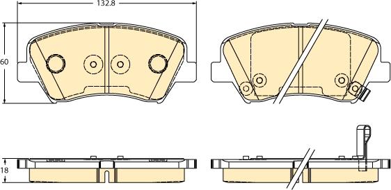 Girling 6135526 - Kit pastiglie freno, Freno a disco autozon.pro