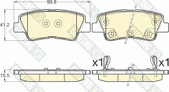 Girling 6135696 - Kit pastiglie freno, Freno a disco autozon.pro