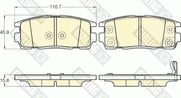 Girling 6135665 - Kit pastiglie freno, Freno a disco autozon.pro