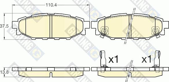 Girling 6135686 - Kit pastiglie freno, Freno a disco autozon.pro