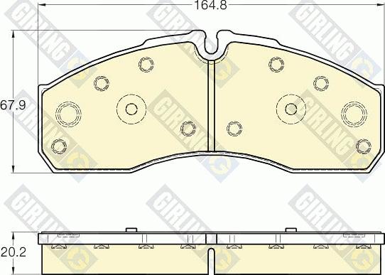 Girling 6135675 - Kit pastiglie freno, Freno a disco autozon.pro