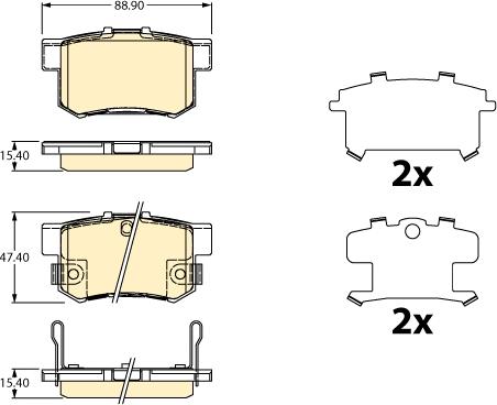 Girling 6135169 - Kit pastiglie freno, Freno a disco autozon.pro