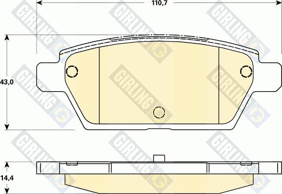 Girling 6135179 - Kit pastiglie freno, Freno a disco autozon.pro