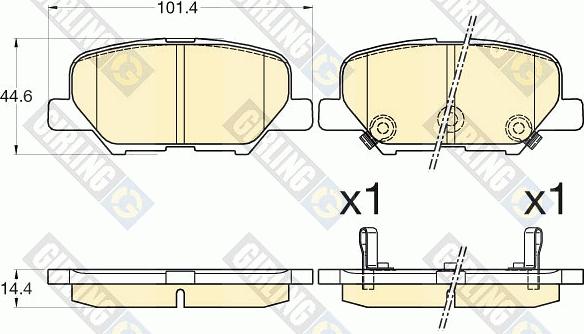 Girling 6135837 - Kit pastiglie freno, Freno a disco autozon.pro