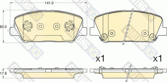 Girling 6135826 - Kit pastiglie freno, Freno a disco autozon.pro