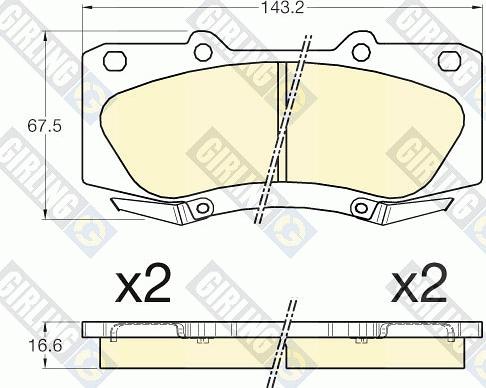 Girling 6135349 - Kit pastiglie freno, Freno a disco autozon.pro