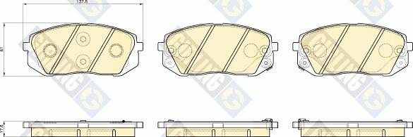 Girling 6135309 - Kit pastiglie freno, Freno a disco autozon.pro