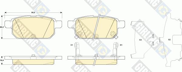 Girling 6135299 - Kit pastiglie freno, Freno a disco autozon.pro