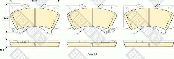 Girling 6135249 - Kit pastiglie freno, Freno a disco autozon.pro