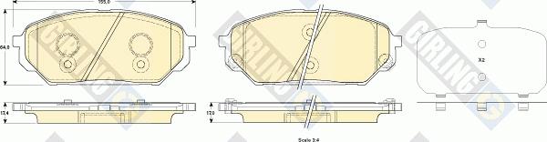 Girling 6135279 - Kit pastiglie freno, Freno a disco autozon.pro