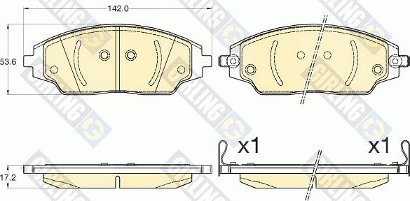 Girling 6135796 - Kit pastiglie freno, Freno a disco autozon.pro