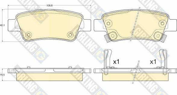 Girling 6135767 - Kit pastiglie freno, Freno a disco autozon.pro