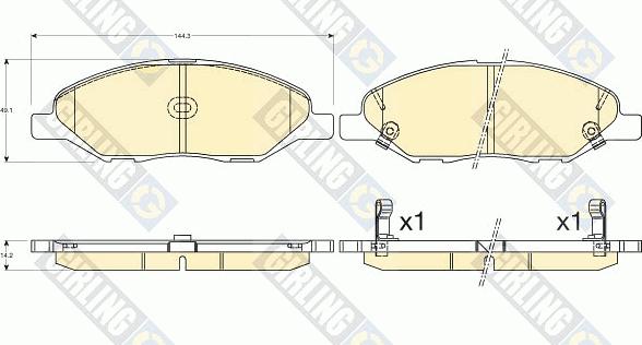 Girling 6135776 - Kit pastiglie freno, Freno a disco autozon.pro