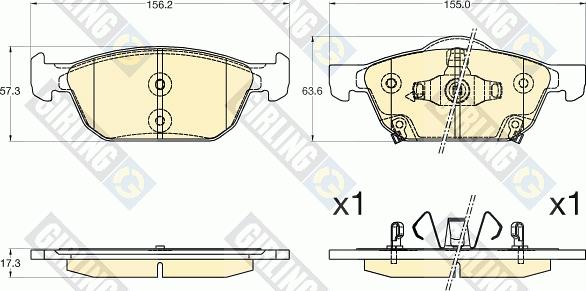 Girling 6136006 - Kit pastiglie freno, Freno a disco autozon.pro