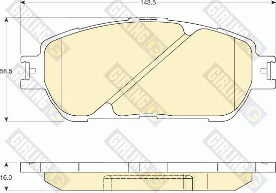 Girling 6136106 - Kit pastiglie freno, Freno a disco autozon.pro