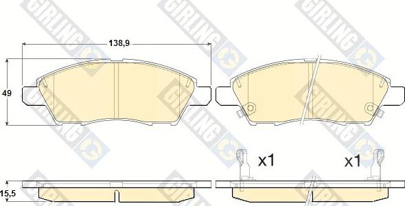 Girling 6136136 - Kit pastiglie freno, Freno a disco autozon.pro