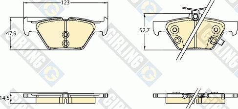 Girling 6136397 - Kit pastiglie freno, Freno a disco autozon.pro