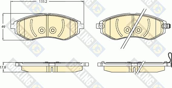 Girling 6136346 - Kit pastiglie freno, Freno a disco autozon.pro