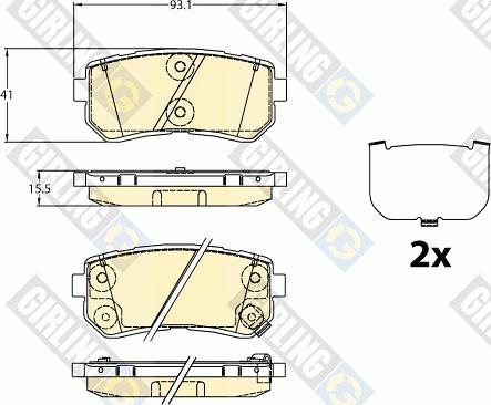 Girling 6136366 - Kit pastiglie freno, Freno a disco autozon.pro