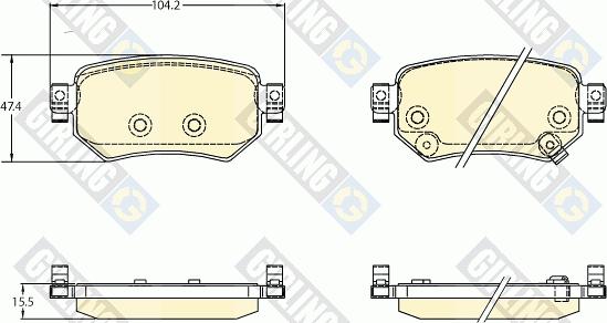 Girling 6136327 - Kit pastiglie freno, Freno a disco autozon.pro