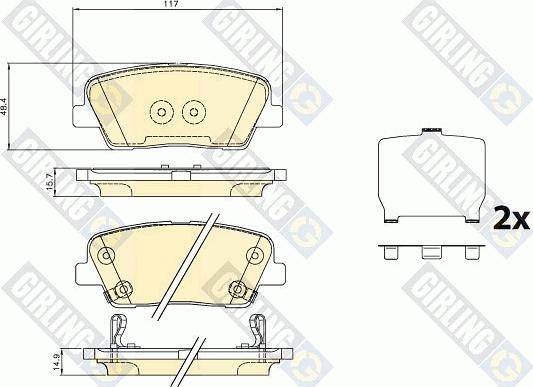 Girling 6136247 - Kit pastiglie freno, Freno a disco autozon.pro