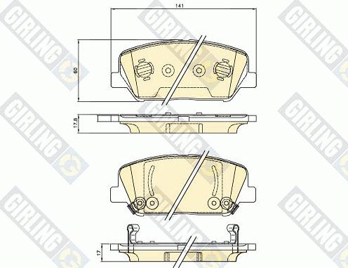 Girling 6136216 - Kit pastiglie freno, Freno a disco autozon.pro