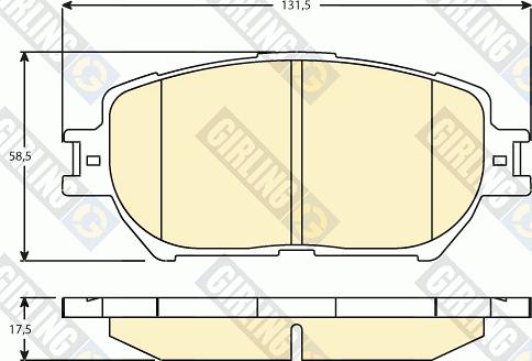 Girling 6136286 - Kit pastiglie freno, Freno a disco autozon.pro