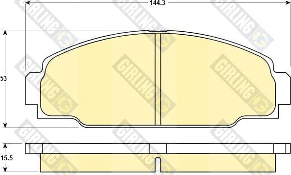 Girling 6130909 - Kit pastiglie freno, Freno a disco autozon.pro