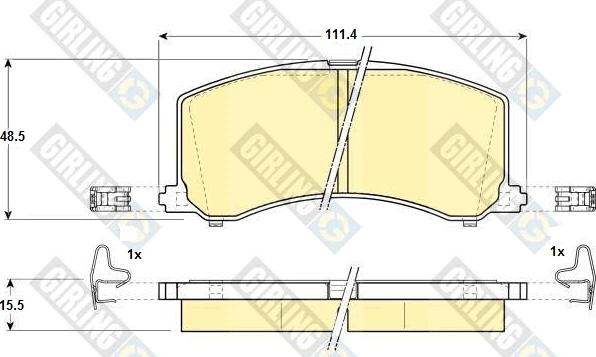 Girling 6130919 - Kit pastiglie freno, Freno a disco autozon.pro