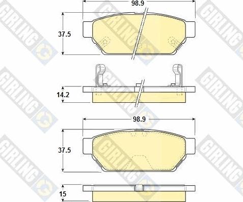 Girling 6130459 - Kit pastiglie freno, Freno a disco autozon.pro