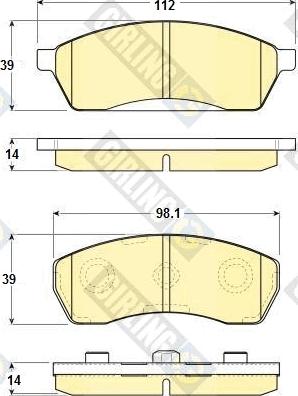 Girling 6130689 - Kit pastiglie freno, Freno a disco autozon.pro