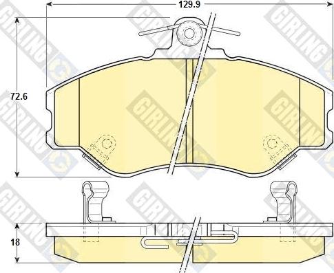 Girling 6130891 - Kit pastiglie freno, Freno a disco autozon.pro