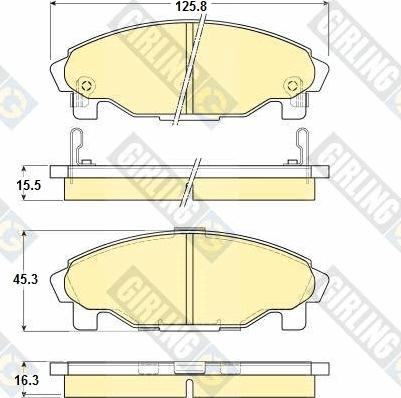 Girling 6130719 - Kit pastiglie freno, Freno a disco autozon.pro