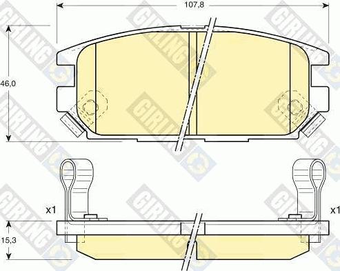 Girling 6131999 - Kit pastiglie freno, Freno a disco autozon.pro