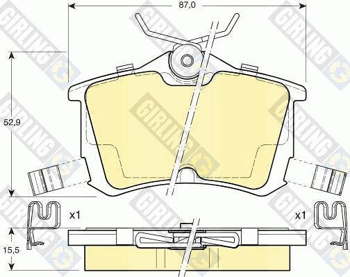 Girling 6131901 - Kit pastiglie freno, Freno a disco autozon.pro