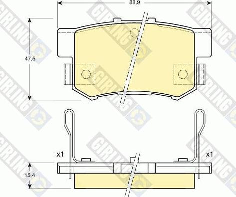 Girling 6131919 - Kit pastiglie freno, Freno a disco autozon.pro