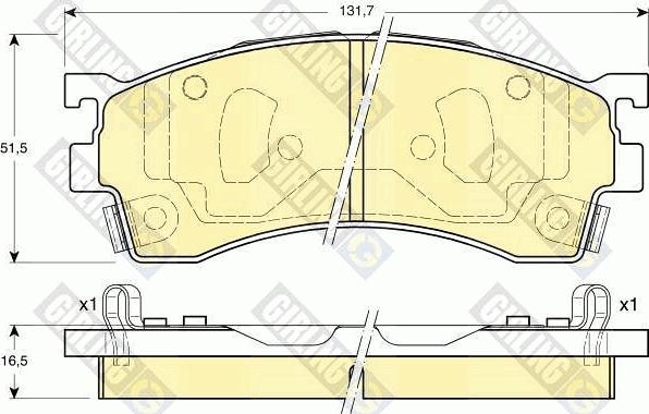 Girling 6131929 - Kit pastiglie freno, Freno a disco autozon.pro