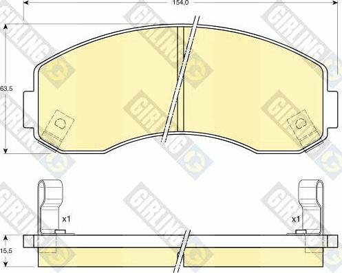 Girling 6131459 - Kit pastiglie freno, Freno a disco autozon.pro