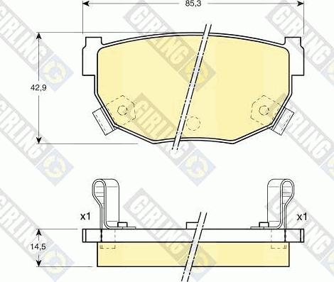 Girling 6131439 - Kit pastiglie freno, Freno a disco autozon.pro