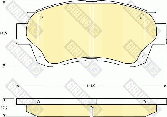 Girling 6131559 - Kit pastiglie freno, Freno a disco autozon.pro