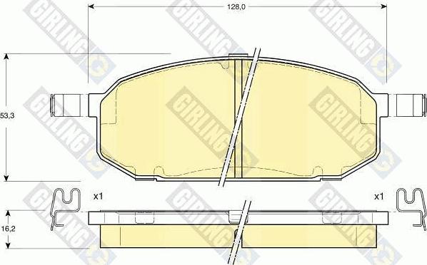 Girling 6131539 - Kit pastiglie freno, Freno a disco autozon.pro