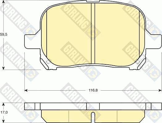 Girling 6131529 - Kit pastiglie freno, Freno a disco autozon.pro