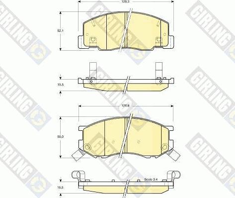 Girling 6131579 - Kit pastiglie freno, Freno a disco autozon.pro