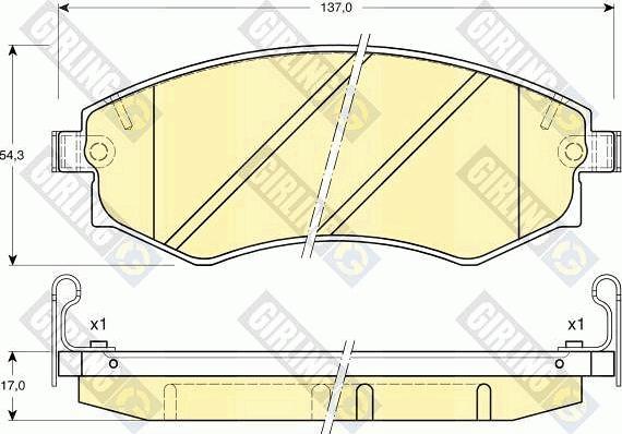 Girling 6131699 - Kit pastiglie freno, Freno a disco autozon.pro