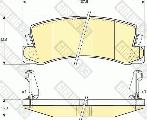 Girling 6131649 - Kit pastiglie freno, Freno a disco autozon.pro